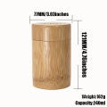 big bamboo wood wooden stash jar airtight smell proof bamboo storage box jar wood glass laser logo custom